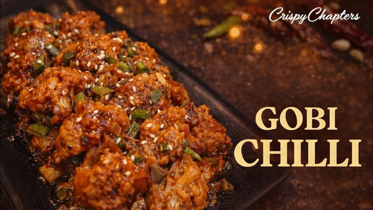 चिल्ली गोबी की रेसिपी एक अलग अंदाज़ में। होममेड रेसिपी। Gobi chilli recipe at home। Crispy Chapters 