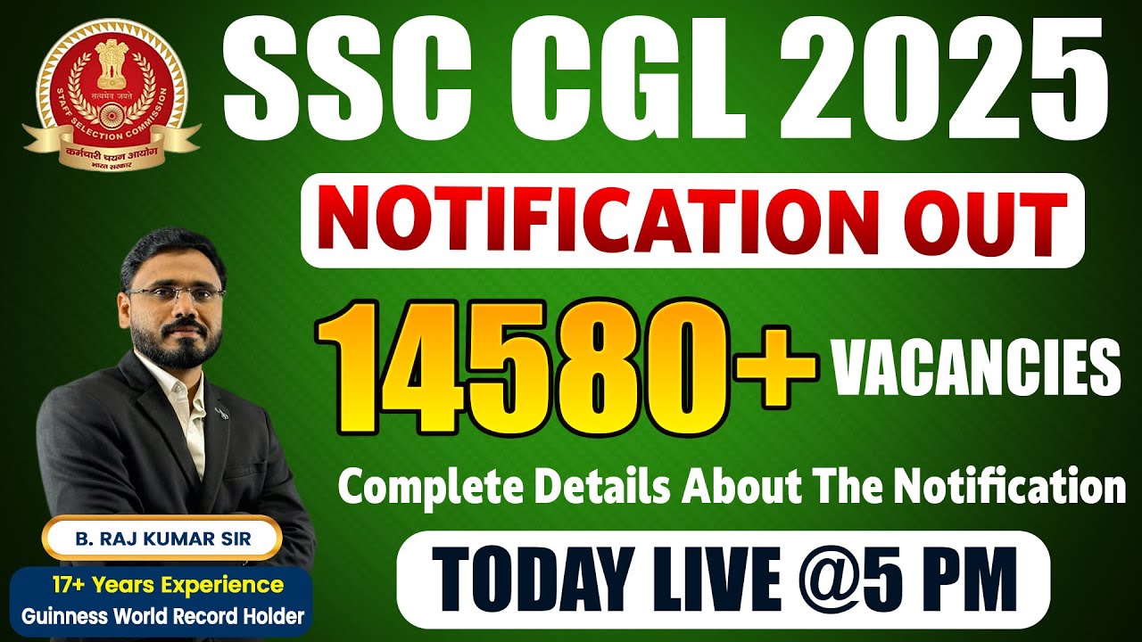 УВЕДОМЛЕНИЕ SSC CGL 2025. ПОЛНАЯ ИНФОРМАЦИЯ || ОТ РАДЖКУМАРА СЭРА | EVERESTCOACHING POINT