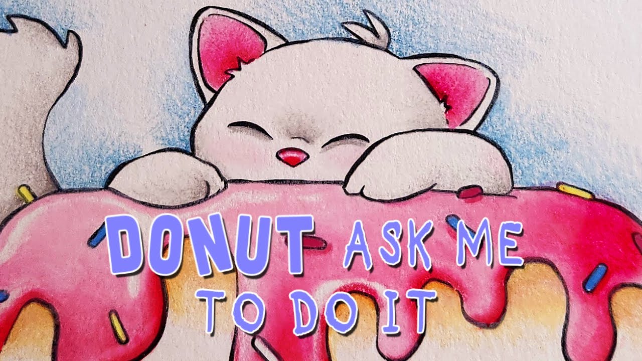 Donut Cat Color Along