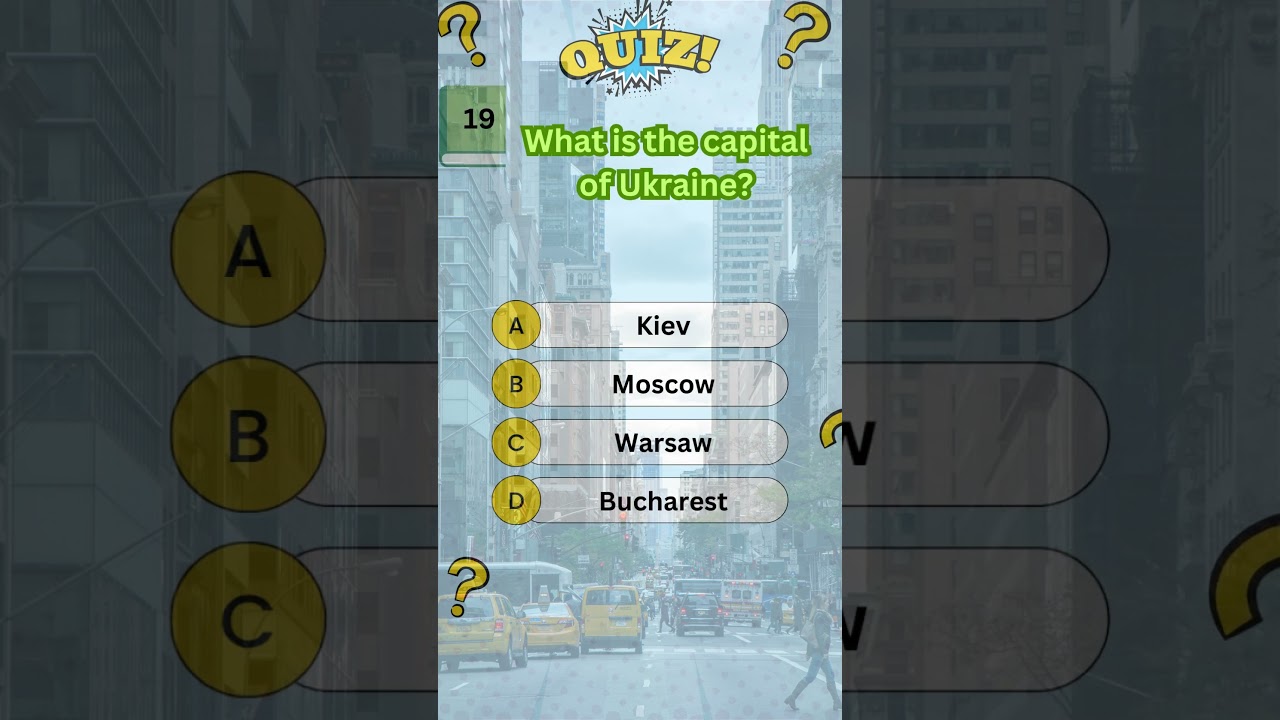 What is the Capital of Ukraine? Ukraine's Capital  #cityquiz