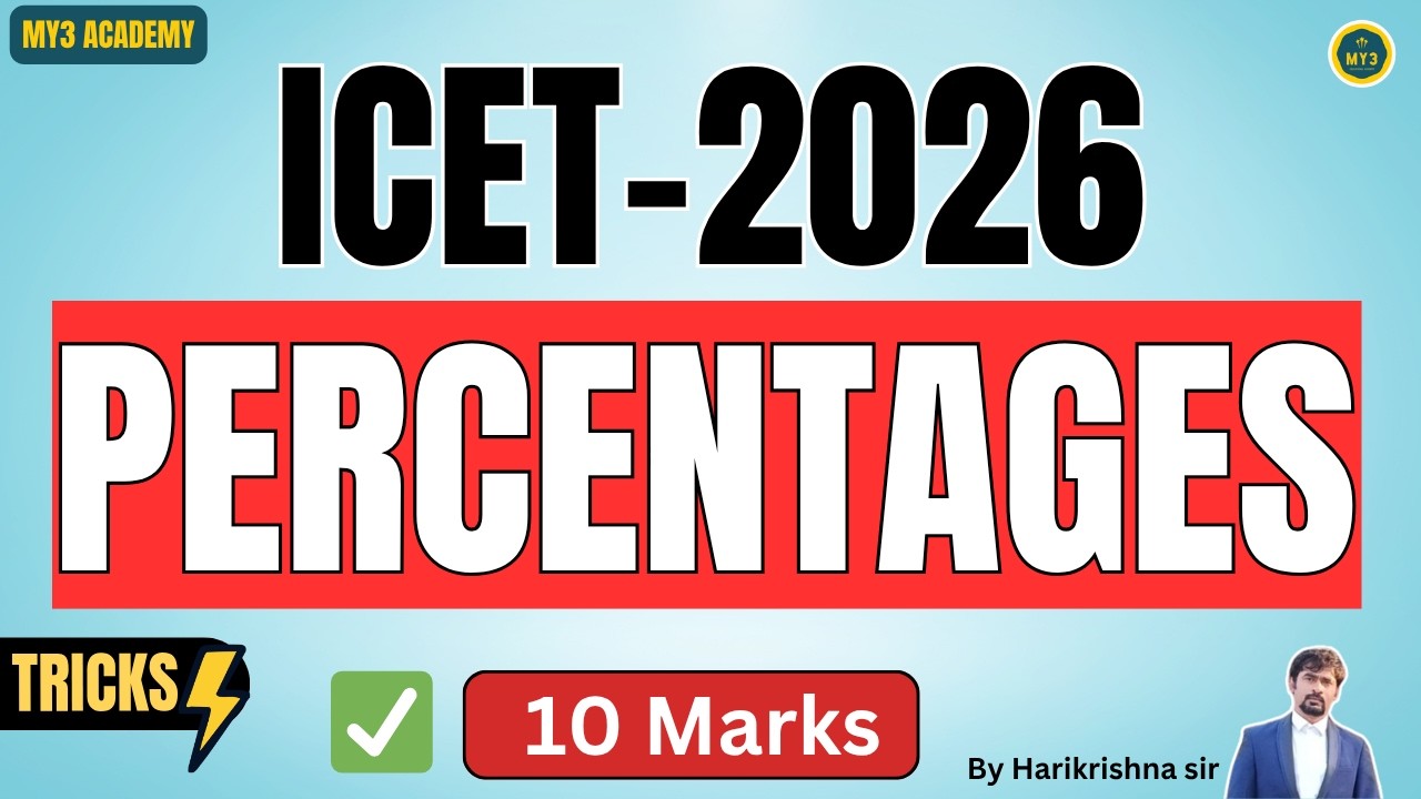 ICET-2026 Exam Preparation| Percentages Tricks 🔥 Made Easy by Harikrishna sir