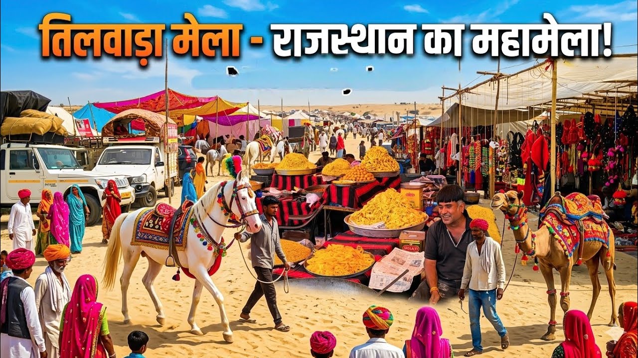 तिलवाड़ा मेला 2026 का शानदार नज़ारा #tilwadamela#rajasthanfair#marwarihorse#rajasthanculture #viral 
