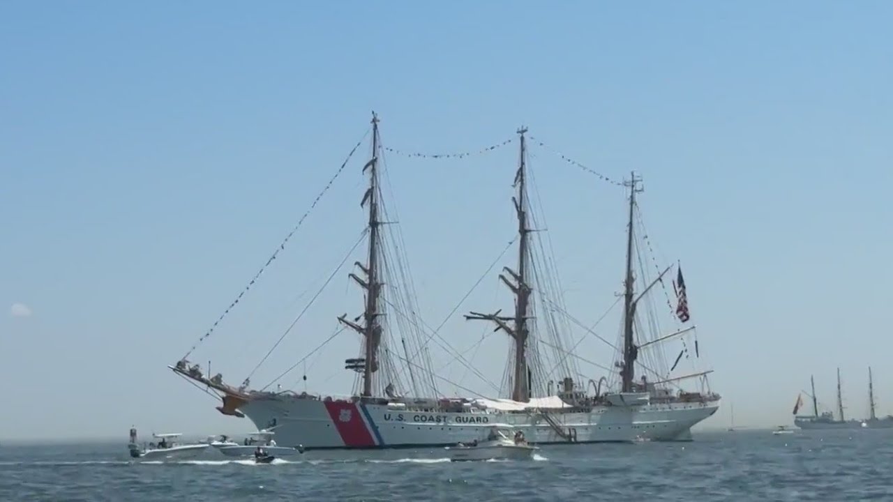 Tall ships prepare to parade into New York Harbor for Fourth of July