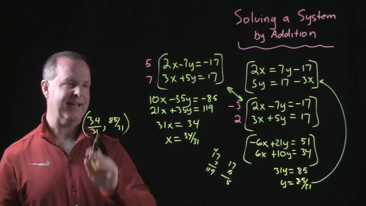 Eliminating a Variable Using the Additon Method