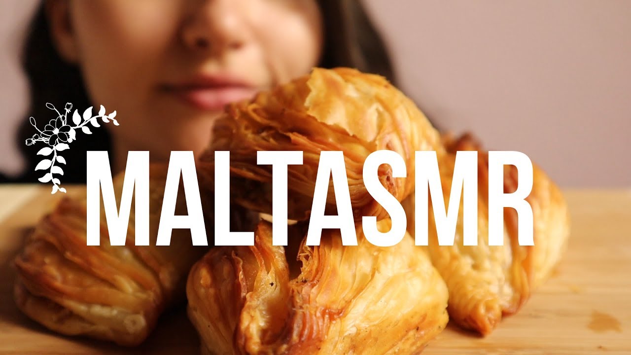 ASMR EATING PASTIZZI *SUPER CUNRCHY* (Maltese Traditional Cheese/Pea Cakes) - MUKBANG |  MaltASMR