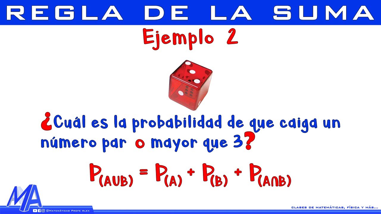 Regla de la suma | Unión de sucesos Ejemplo 2