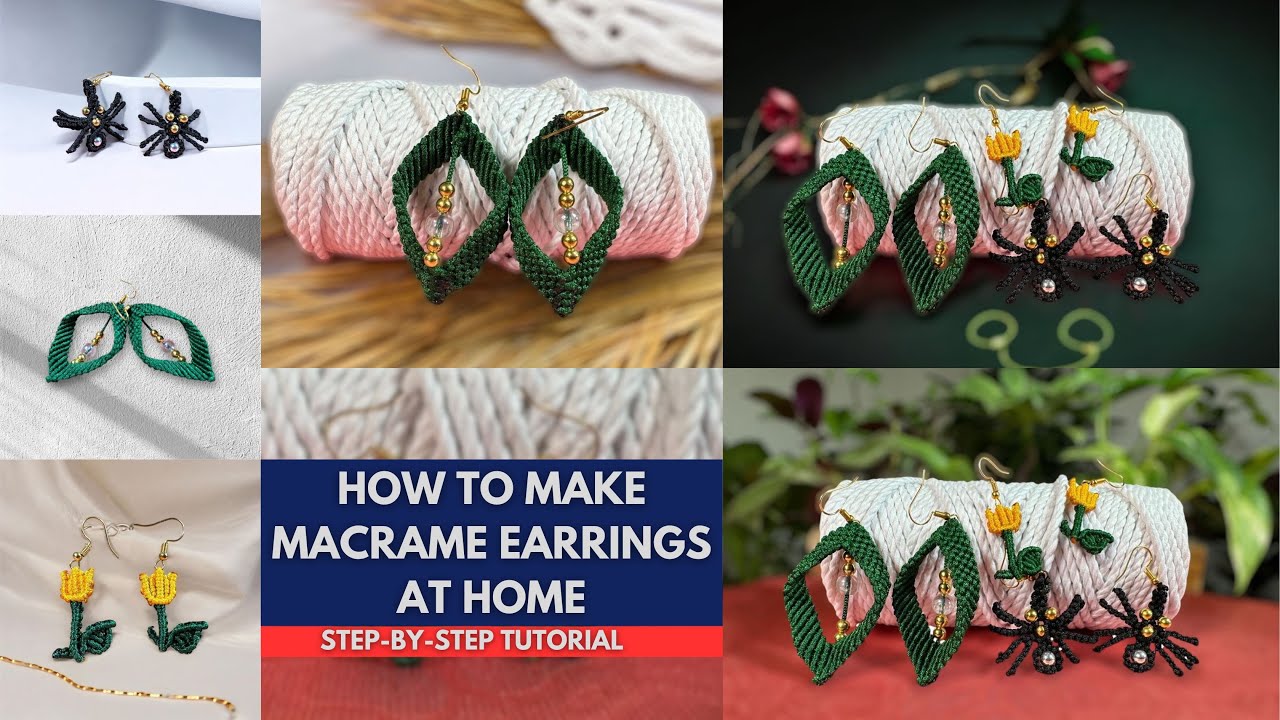 How to Make Macrame Earrings at Home | Step-by-Step Tutorial