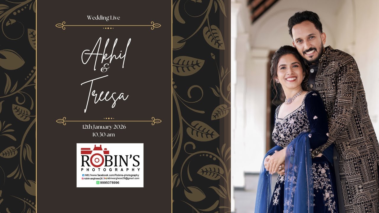 Akhil Babu with Treesa Mary Joseph | Wedding Live Streaming