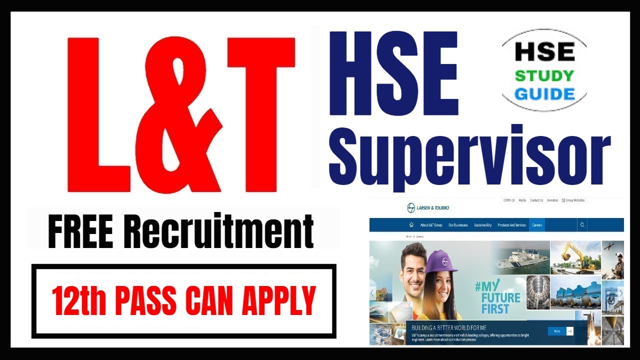 HSE Supervisor Job In L&T || Safety Job Vacancy || Job Apply In L&T for HSE Supervisor | Safety Jobs