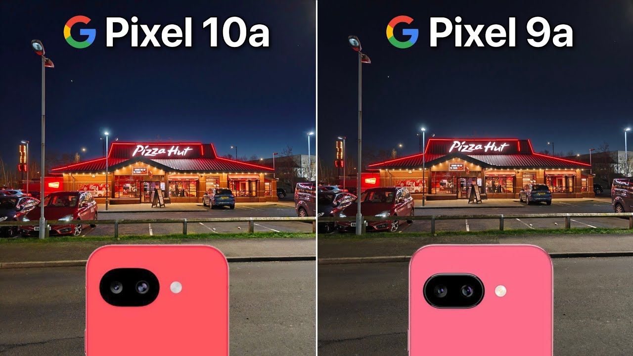 Сравнение характеристик камер Google Pixel 10a и Google Pixel 9a.