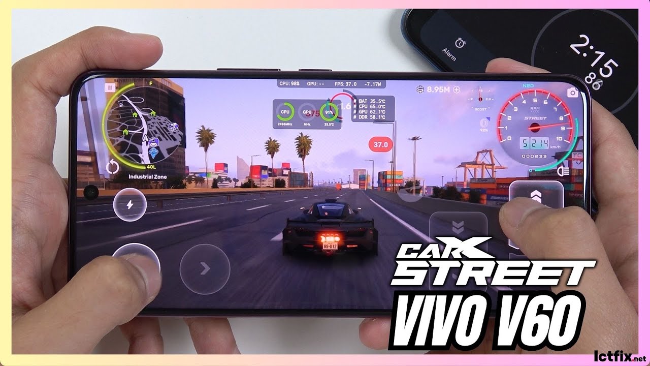 Vivo V60 CarX Street Gaming test | Snapdragon 7 Gen 4, 120Hz Display