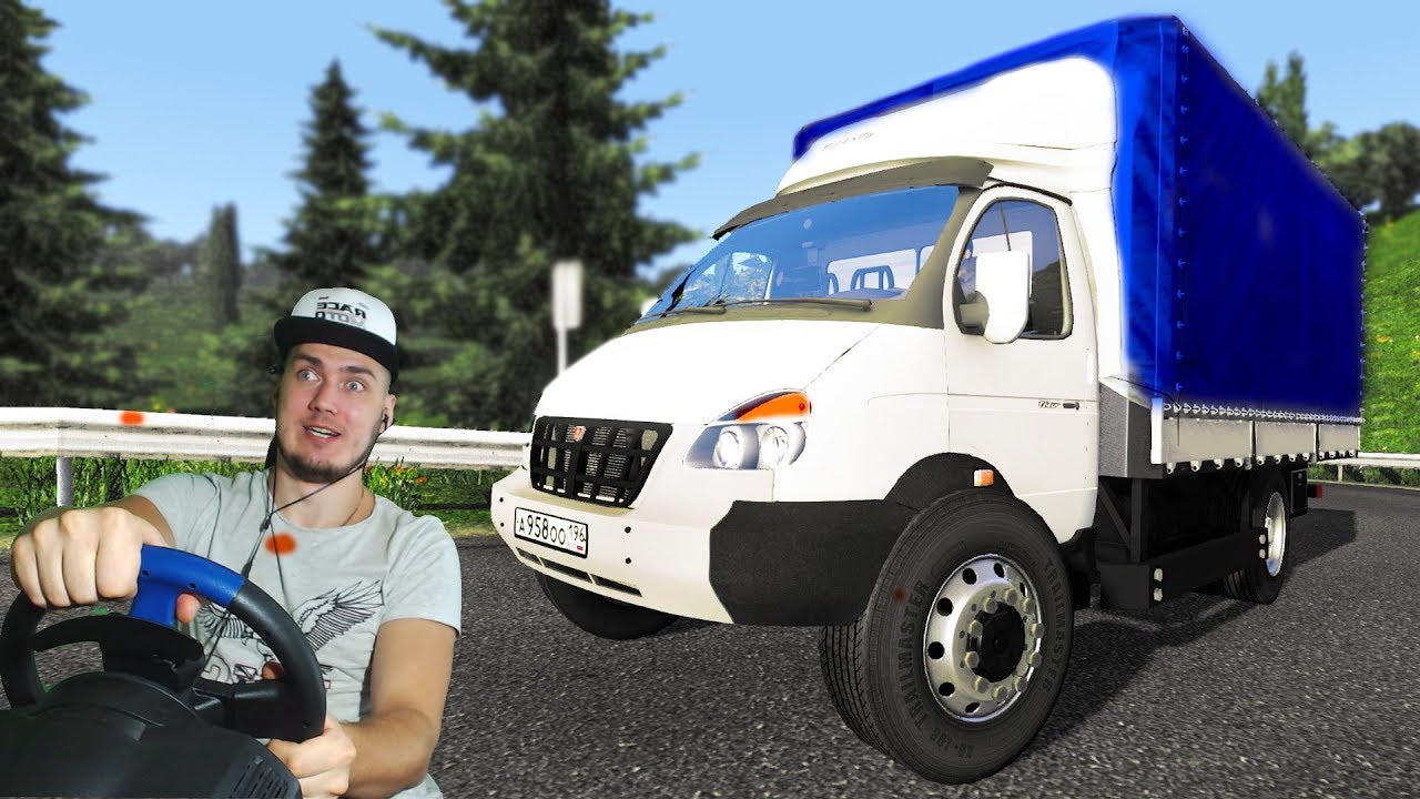 ОГРОМНЫЕ КОЛЕСА НА ГАЗЕЛЬ и ЕДЕМ В РОССИЮ - EURO TRUCK SIMULATOR 2 + РУЛЬ