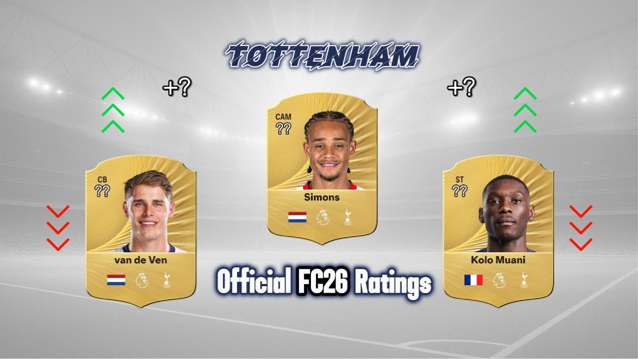 FC26 OFFICIAL RATINGS! TOTTENHAM HOTSPUR! FT ALL NEW SIGNINGS!