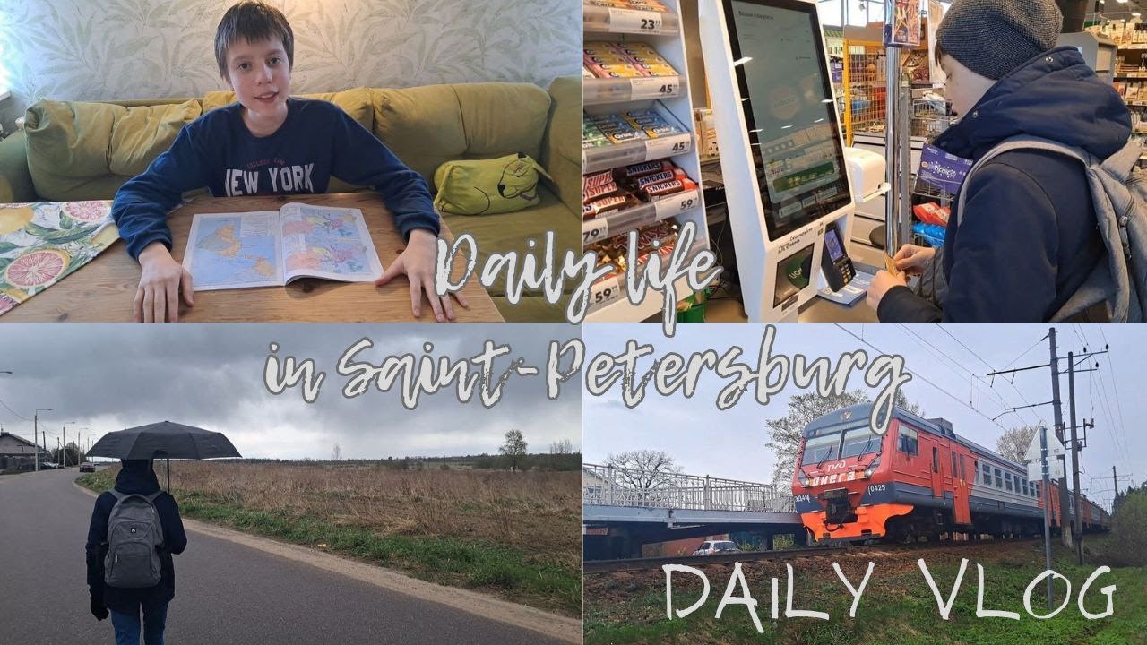 Rainy day in Saint-Petersburg's region. Slow life. Daily vlog.