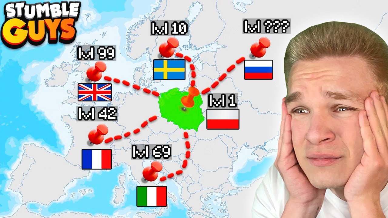 GRAM w STUMBLE GUYS ale W INNYCH KRAJACH! *bardzo trudne*