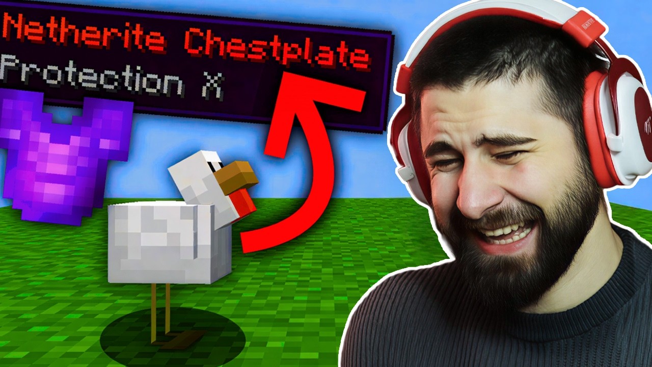 Minecraft, მაგრამ კვერცხები აგდებენ OP ნივთებს...