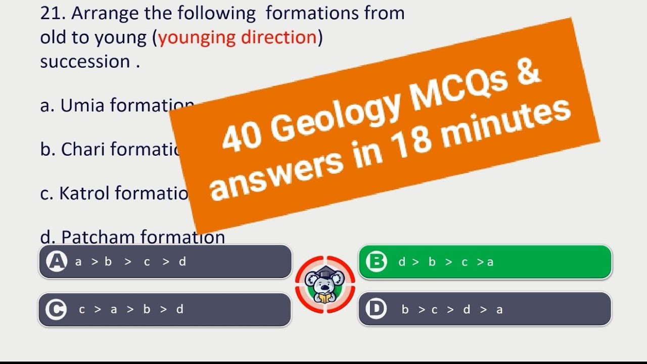GEOLOGY MCQs & Answers - SET-14 , 40 MCQs