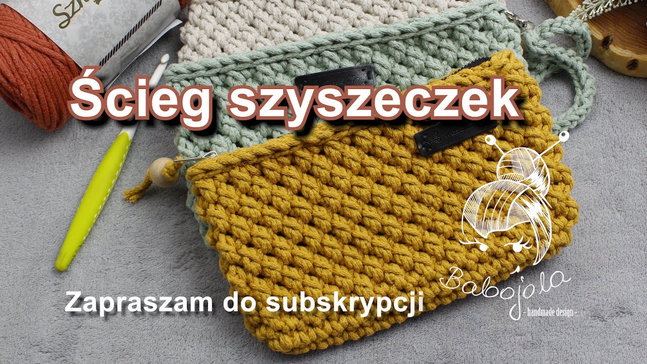 Kosmetyczka ze sznurka. Jak zrobić ścieg szyszeczki.