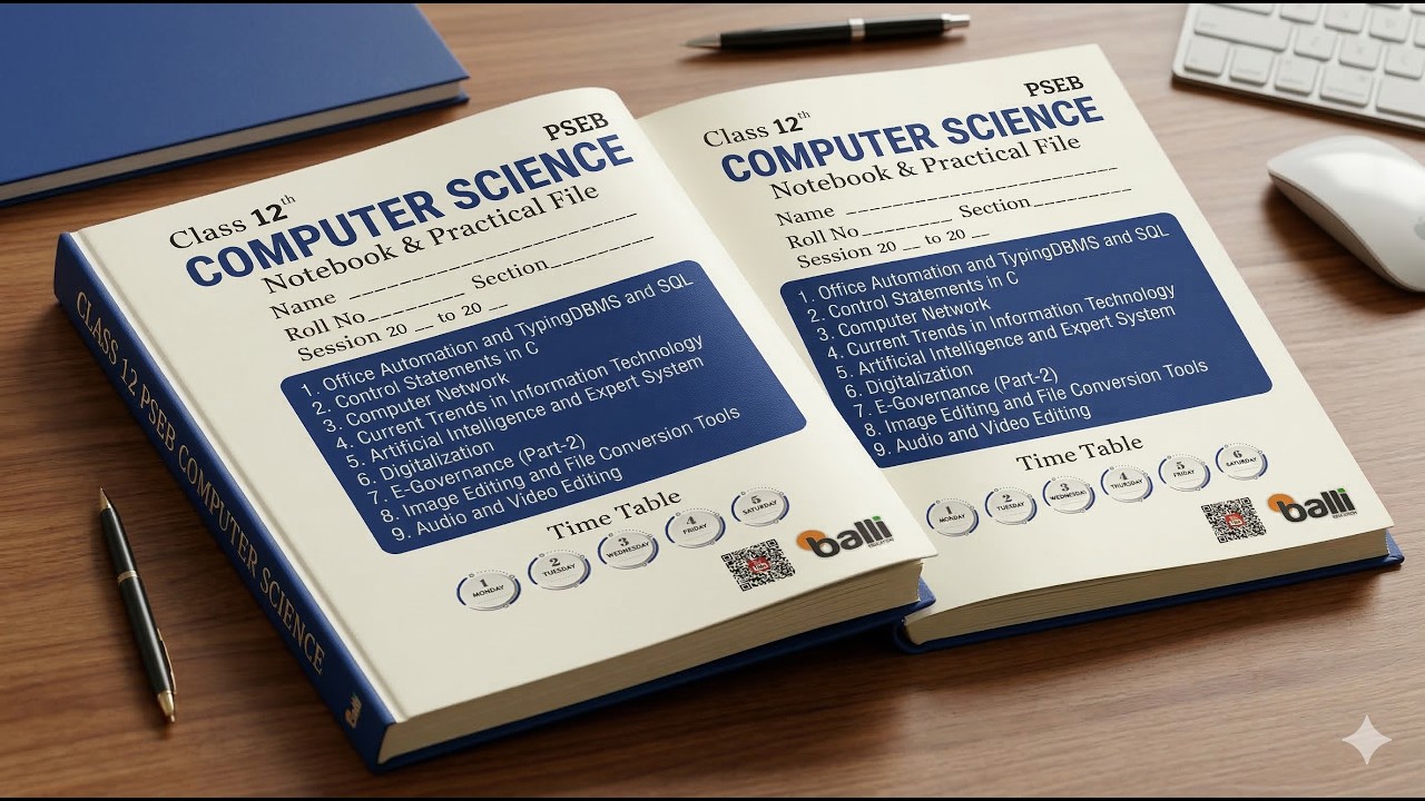 Class 12 Computer Science (Chapter 1 and 2)  | Full Syllabus Revision (Part-1)  | PSEB 2025-26