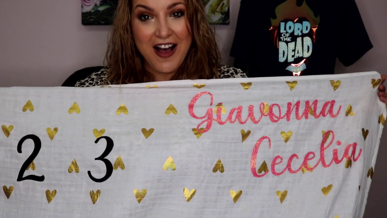 Craftmas Season 2 Episode 37: How to Make Custom Milestone Baby Blanket  Using Heat Transfer Vinyl