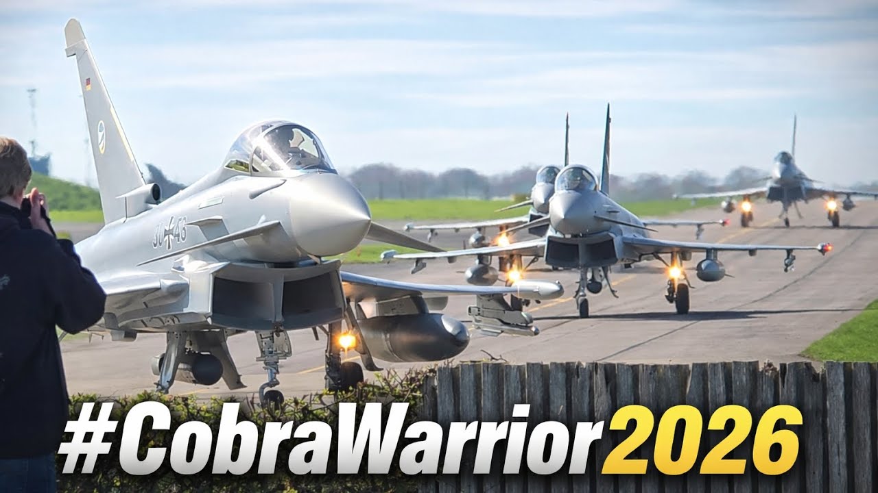Cobra Warrior Begins! German Eurofighters & Polish F-16s in Action at RAF Waddington #cobrawarrior