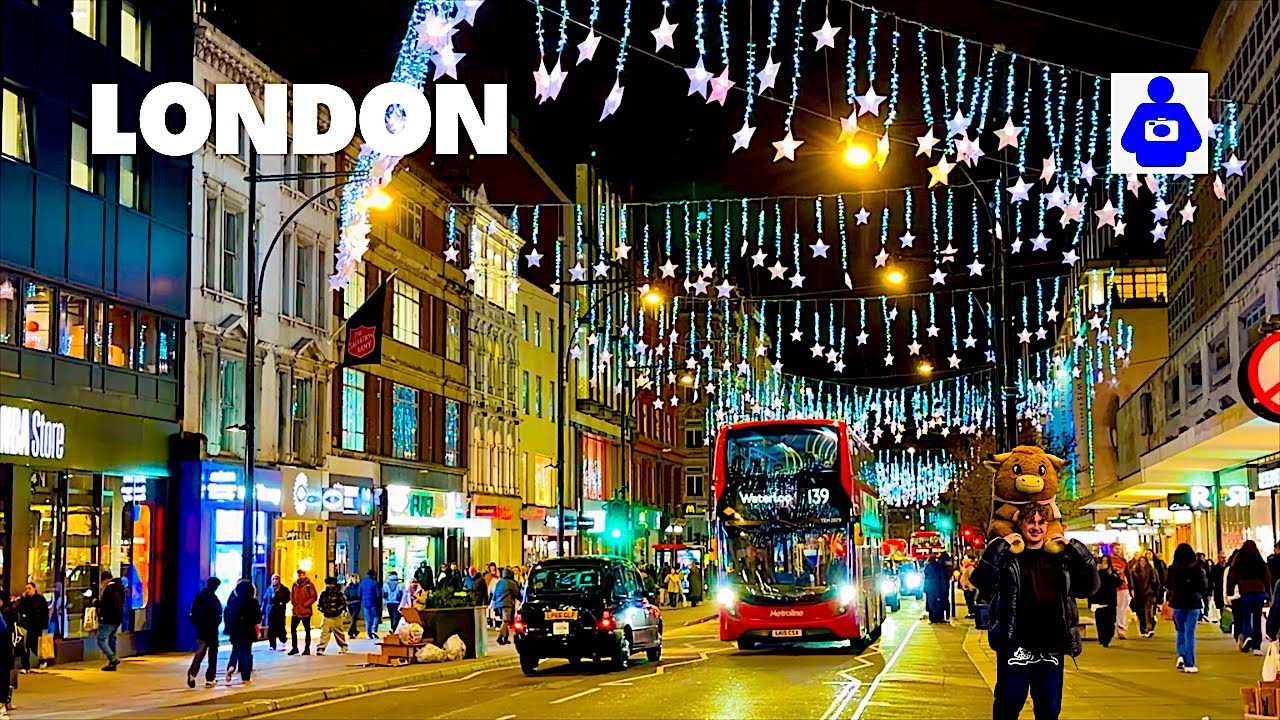 Central London Christmas Lights Walk 2025 ⭐️ | Oxford Street 4K