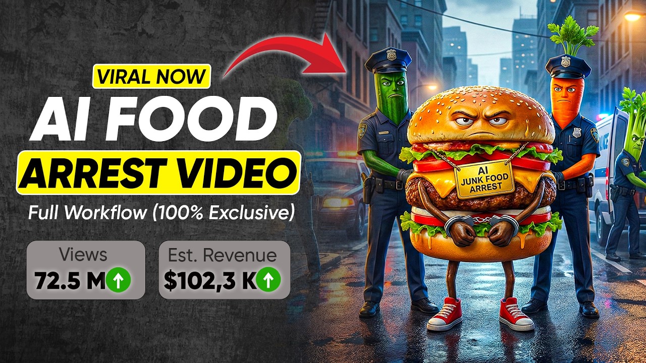 Как я создаю вирусные видеоролики с арестами за употребление вредной еды на YouTube с помощью ИИ ...