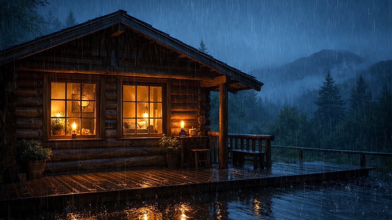 No Ads, Rain Sound ASMR at Night 🌧️ Cozy Sleep Ambience