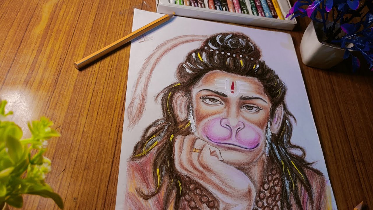  How to draw Hanuman Ji Drawing  | Pencil Sketch Tutorial for Beginners” ||easy and simple