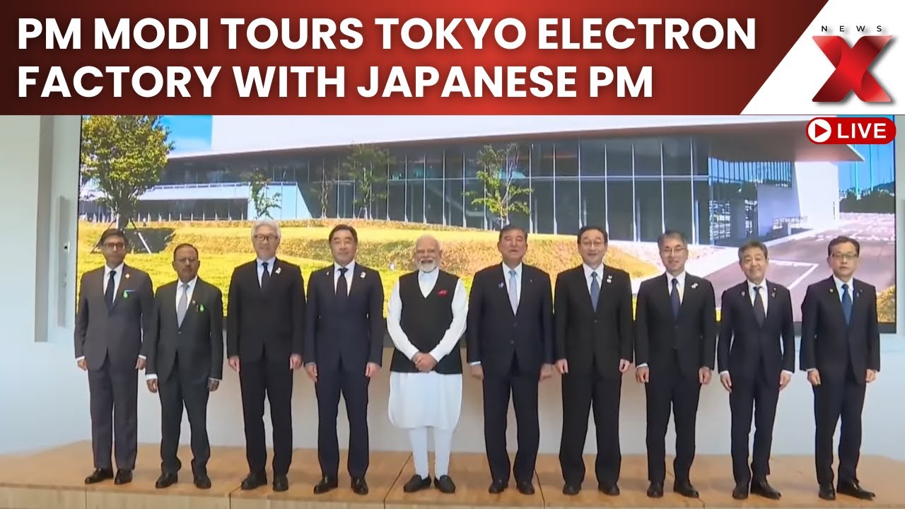 LIVE: PM Modi Tours Tokyo Electron Factory with Japanese PM Shigeru Ishiba | Japan
