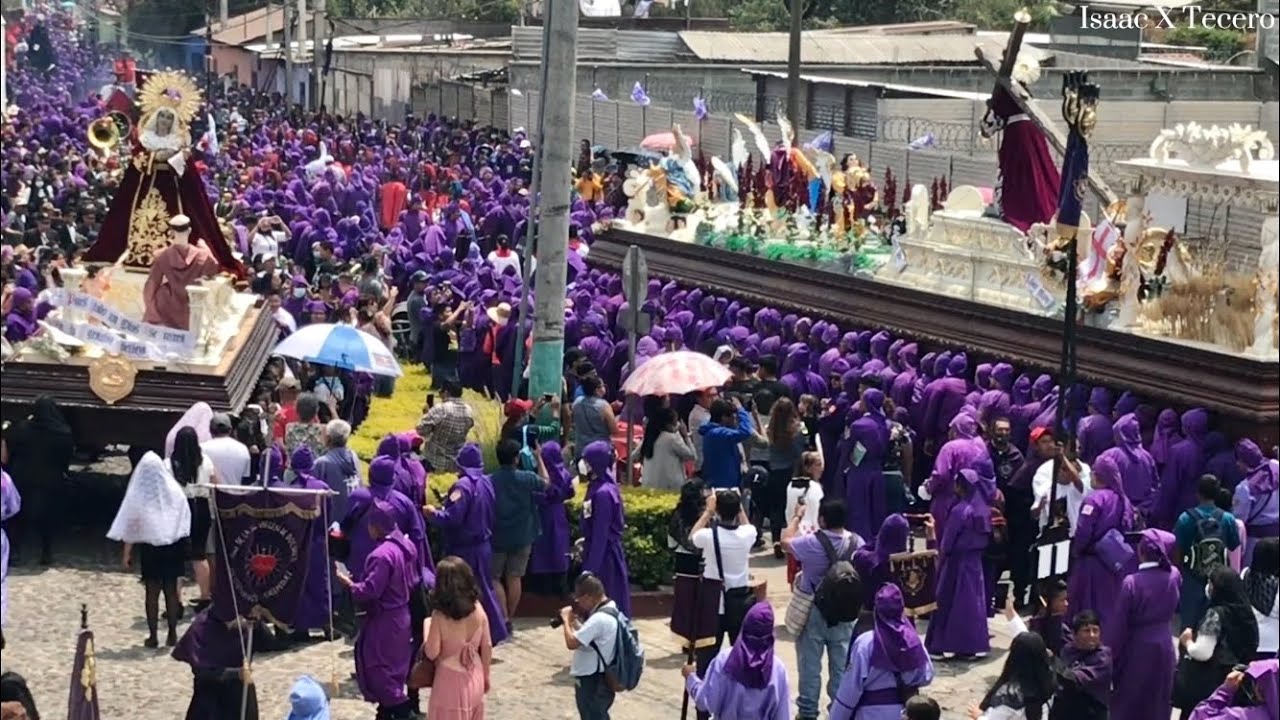 Curioso y sorprendente viraje de las andas de Jesús nazareno “Dulce Rabí” y Dolorosa de Jocotenango