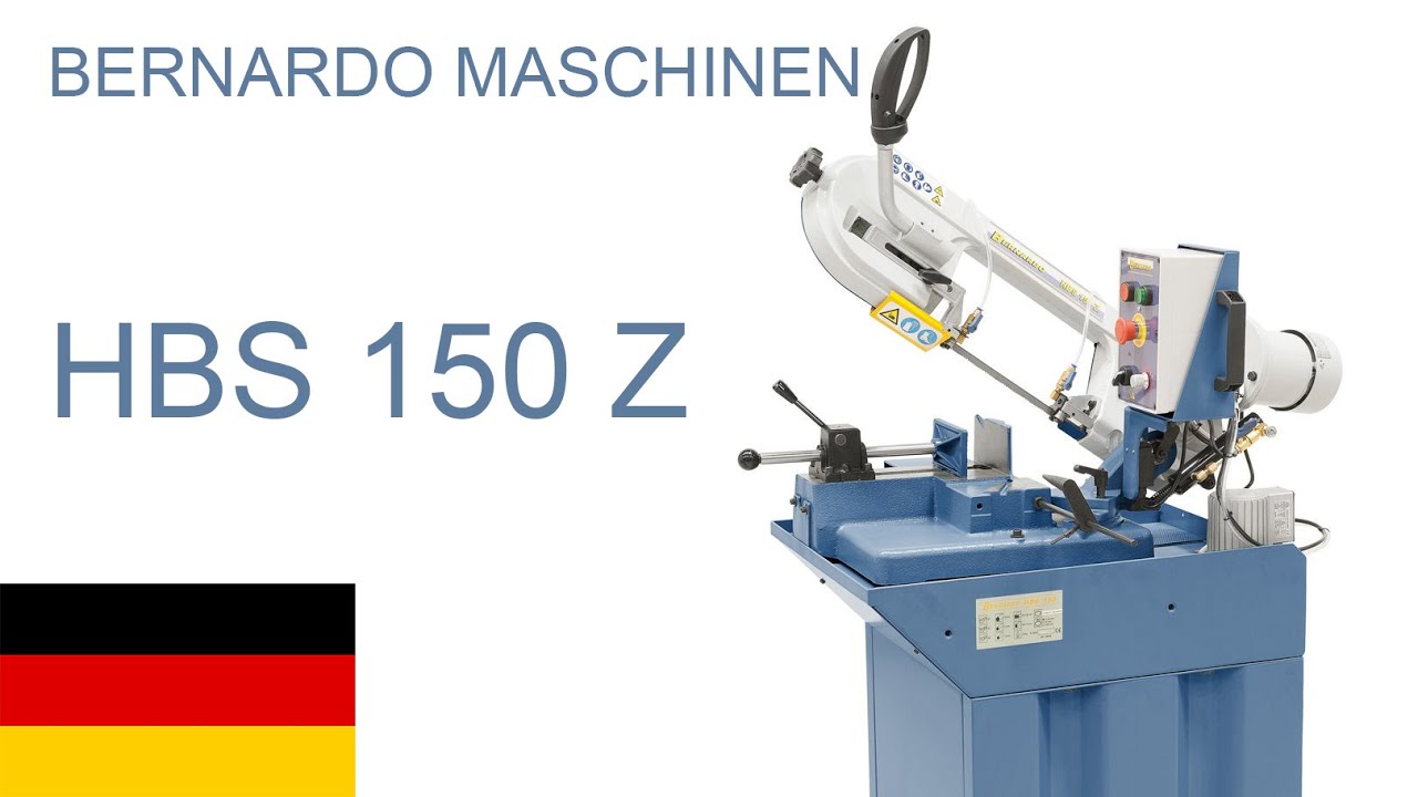 Horizontalbandsäge Bernardo HBS 150 Z. Eine professionelle Metall Bandsäge mit Kühlung