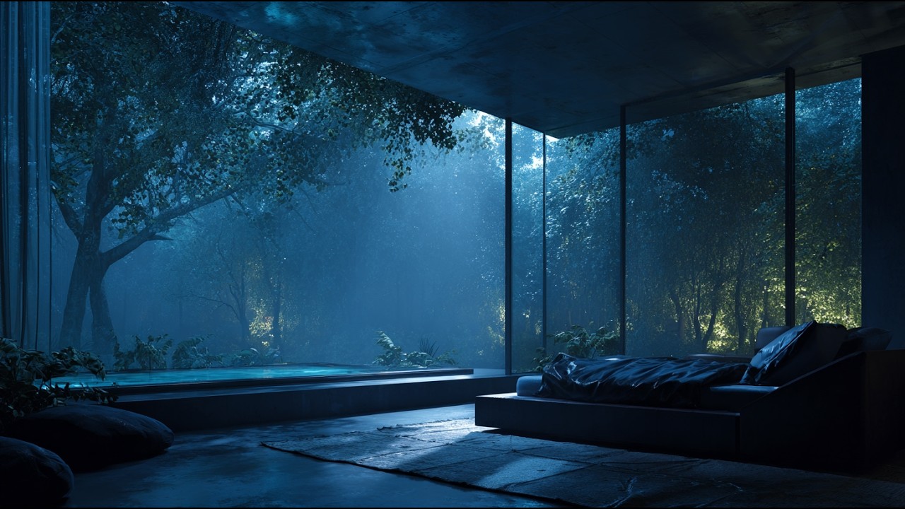 sleep in a quiet forest house.