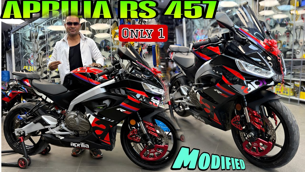 Aprilia 457 modified | Apni Aprilia ki Modifications Start | skd bike world | part 1