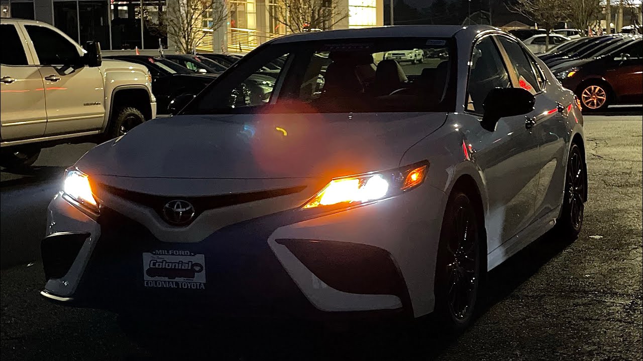 2021 Toyota Camry interior and exterior lights AT NIGHT