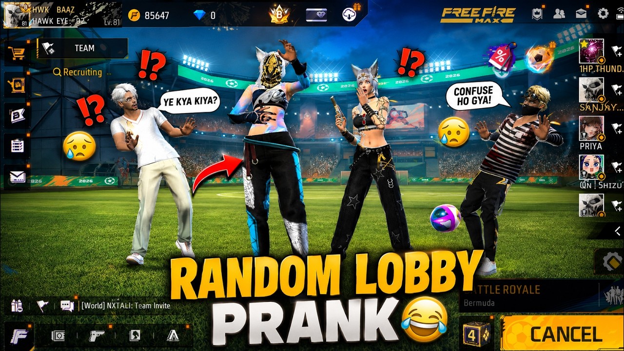 PRANK WITH RANDOMS in FF Lobby - Part 9