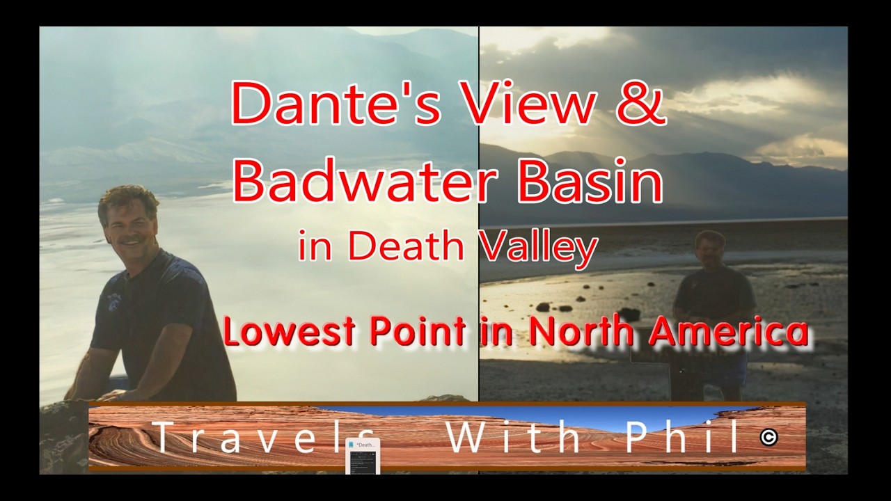Вид на Бэдуотер и Данте в Долине Смерти © 2025 - Самое низкое место в Северной Америке и потрясаю...