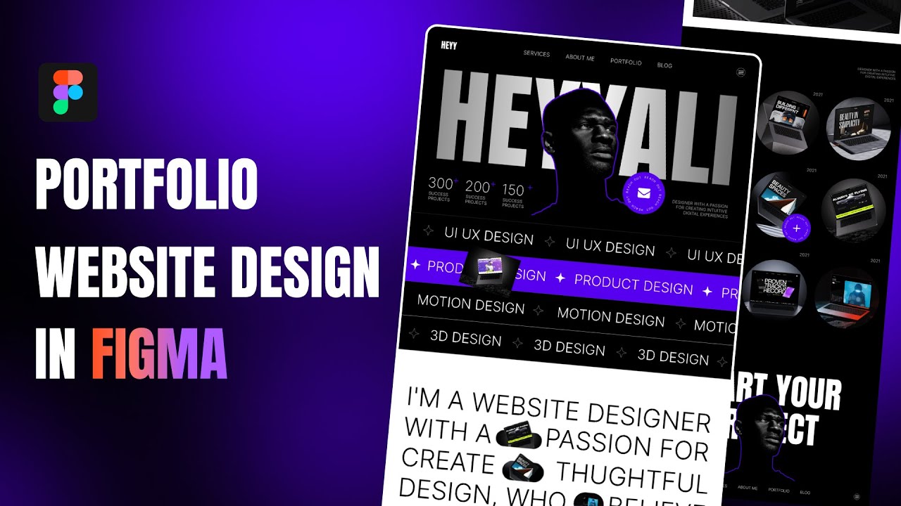 Portfolio Website Design Tutorial in Figma - Master UI/UX Today! | Hindi/Urdu Tutorial