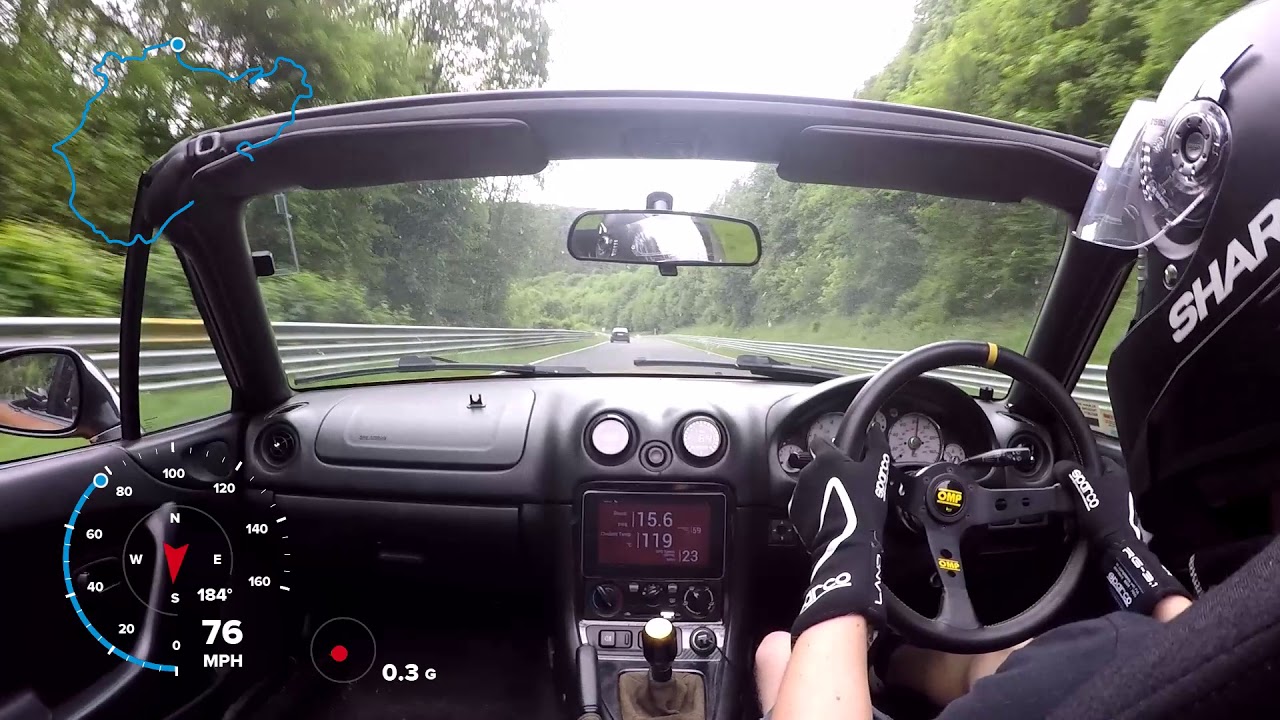 MX-5 Turbo chasing M3's at the Nurburgring (FAIL)