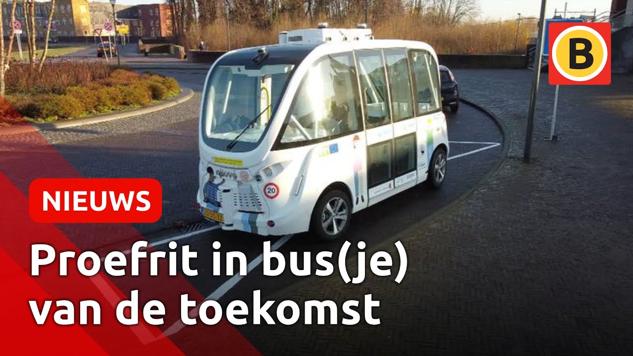 Bus zonder stuur en zonder chauffeur oefent op de weg | Omroep Brabant