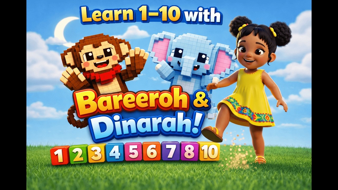 "Count, Clap & Move! | Early Maths Fun with 3D Pixel Animals (1–10 for Kids)"