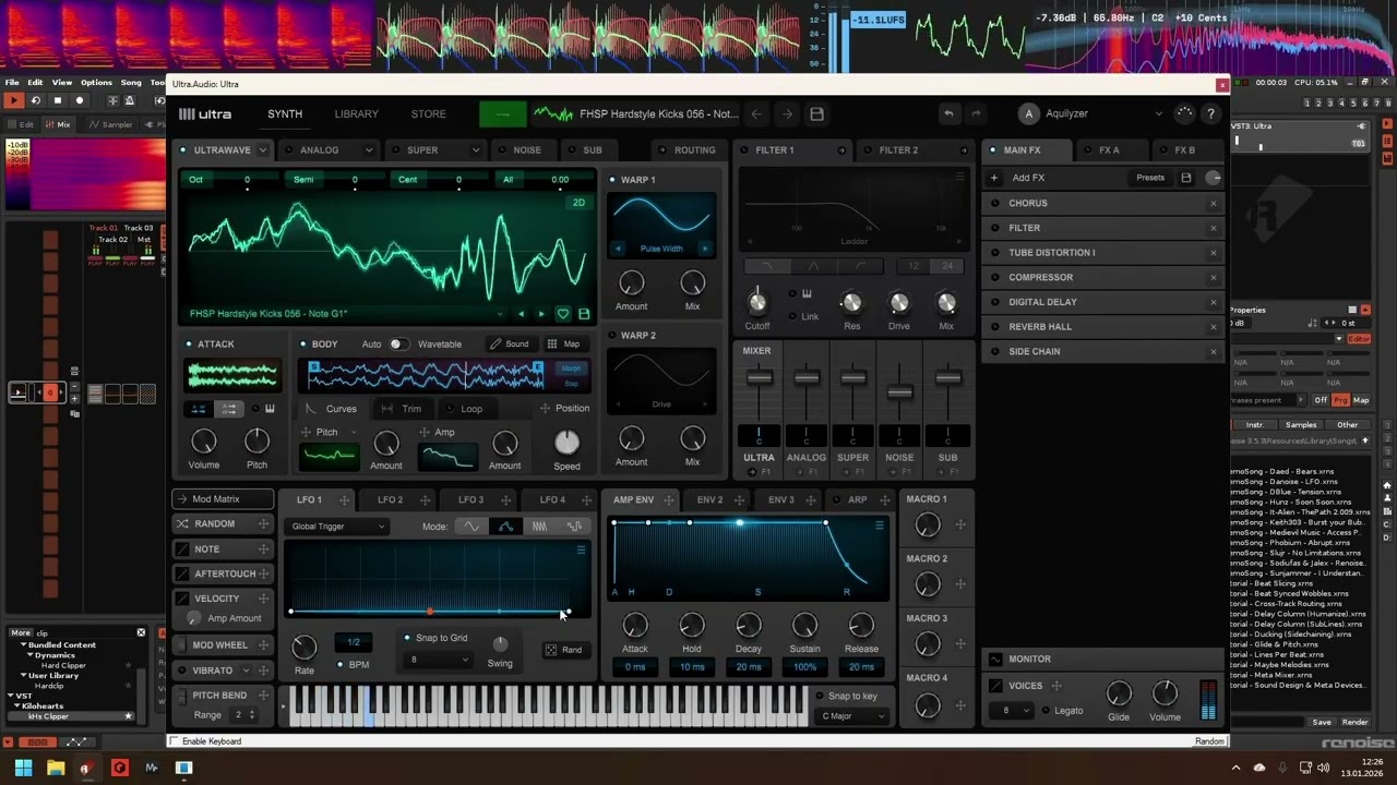 How to Pitch Hardstyle Kicks Fast & Easy with VST Ultra using ULTRAWAVE Synthesis