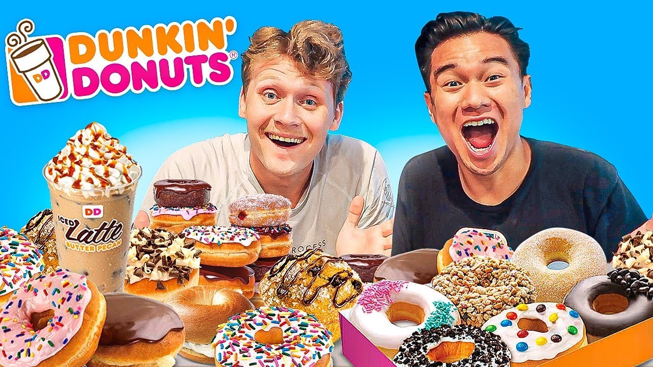 Eating ENTIRE Dunkin Donuts Menu w/ Jiedel!