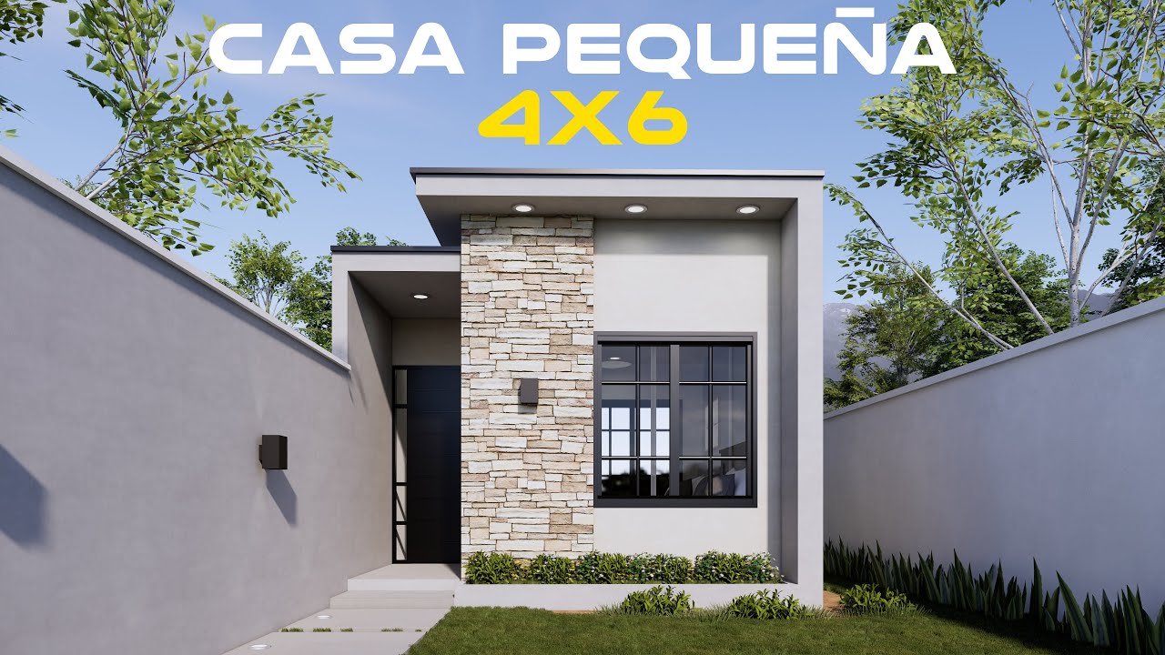 Solo 24 m² y Todo lo Necesario: Mini Casa Moderna 4×6