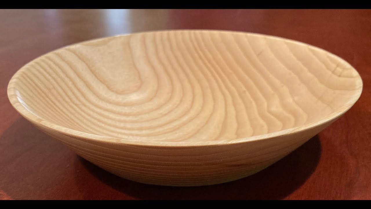 Wood turning: ugly ash cutoff into a beautiful bowl