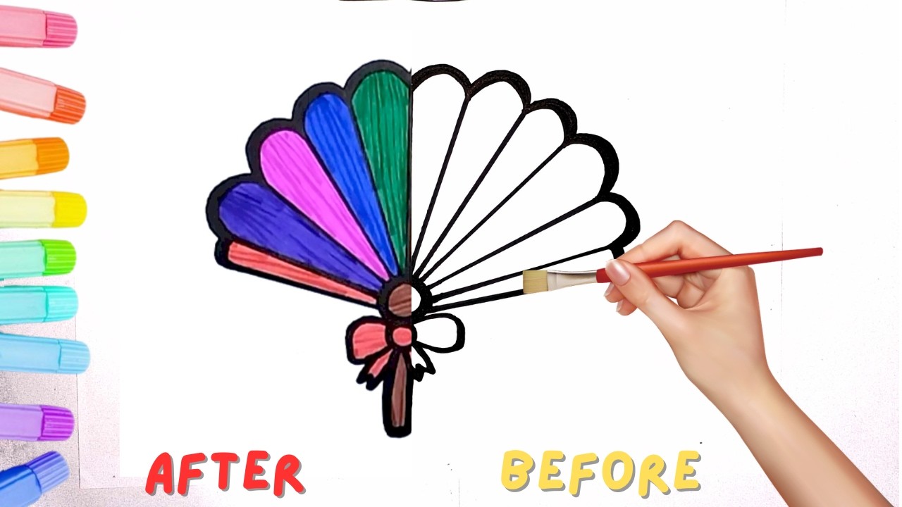 Easy Fan Drawing | Step by Step Art Tutorial