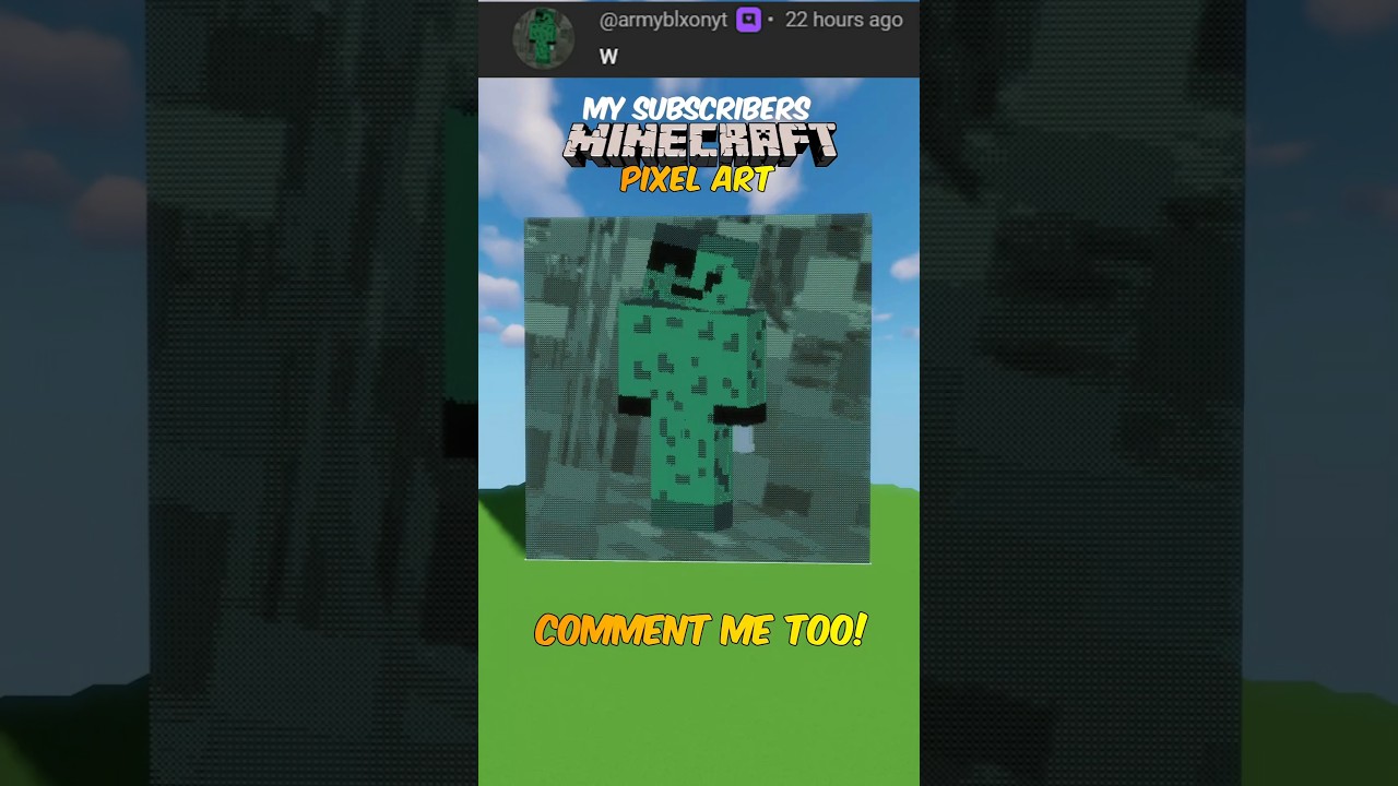 @armyblxonyt My Subscribers Pixel Art! 🔥🤯 #shorts #minecraft