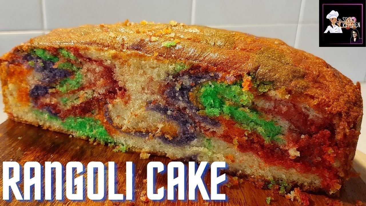 RANGOLI  Design Marble Cake.