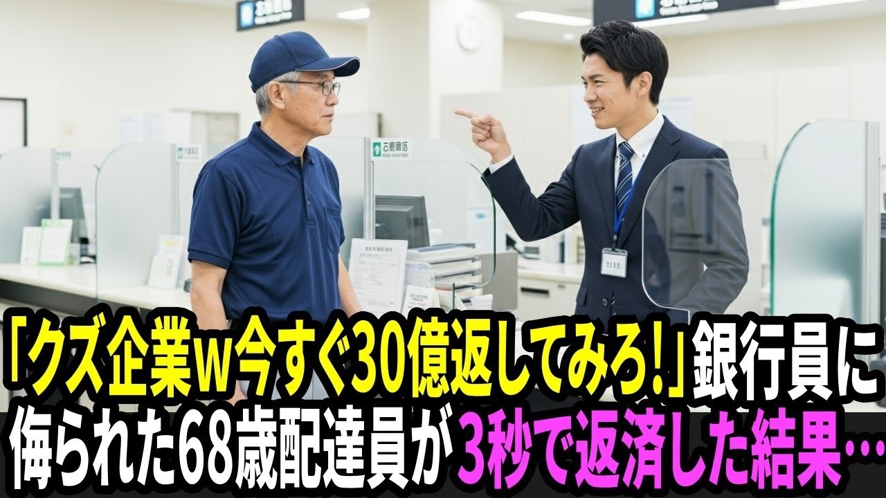 「今日中に30億返せw」「クズ企業に未来はない」エリート銀行員に見下された68歳の配達員「本当にいいんですね？」と即日返済した結果…
