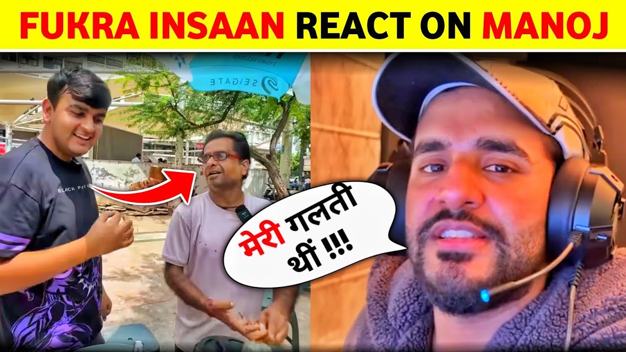 Fukra Insaan React on Manoj Thali Wala | Fukra Insaan on Manoj Bhai | Fukra Insaan & Manoj Bhai